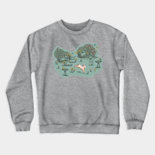 Bunnies' Playtime in the Garden Crewneck Sweatshirt